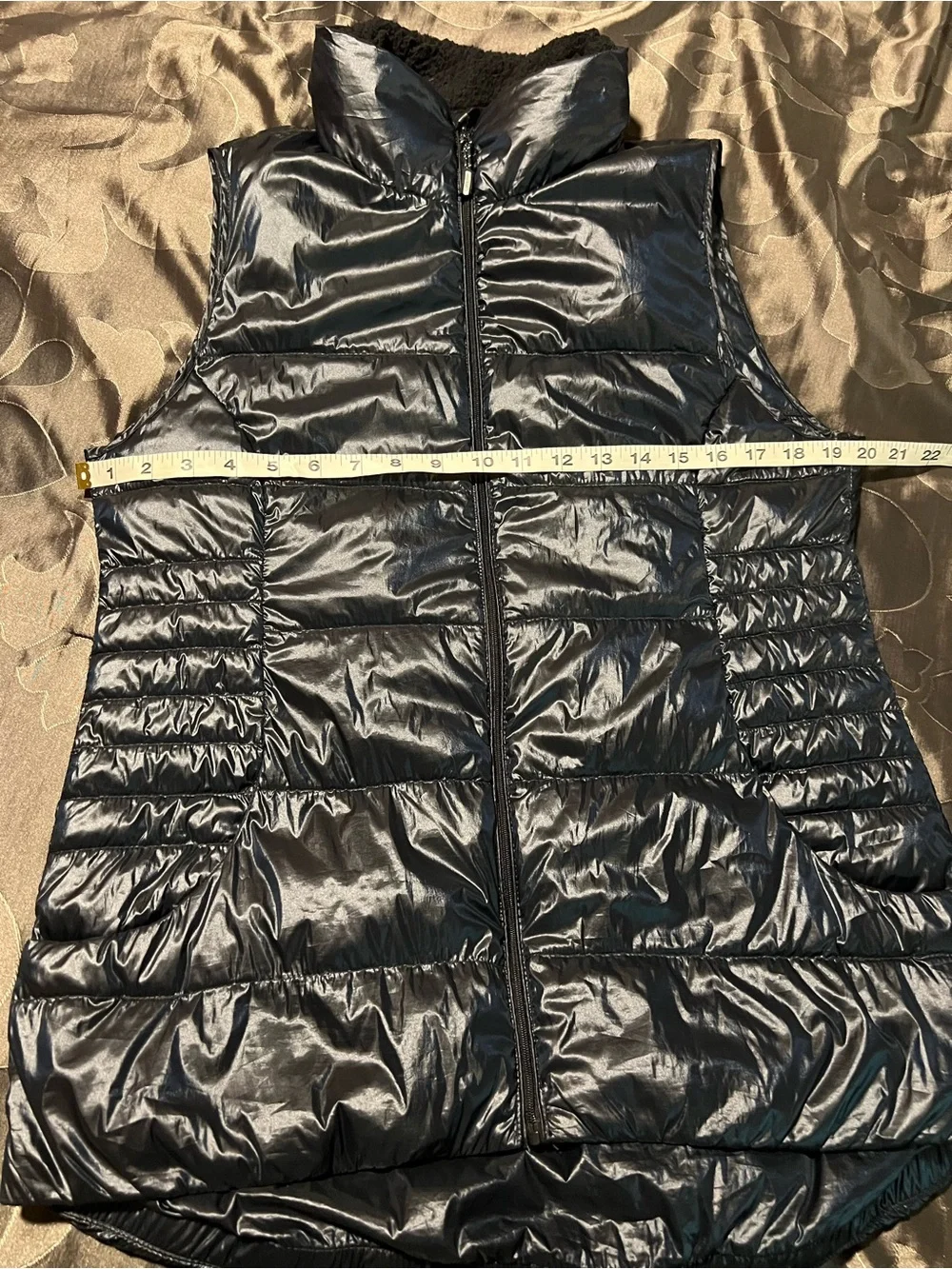 Calvin Klein Performance Black Down Feathers Quilted Vest Women’s Medium